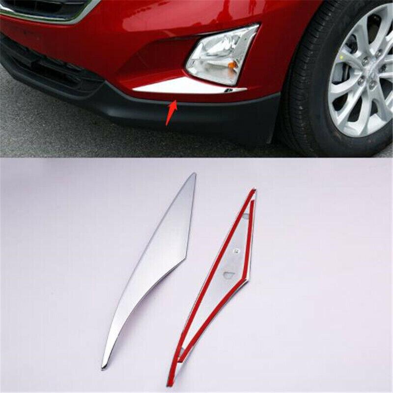 Chrome Front Fog Lamp Light Eyebrow Cover Trim For Chevrolet Equinox 2017-2021
