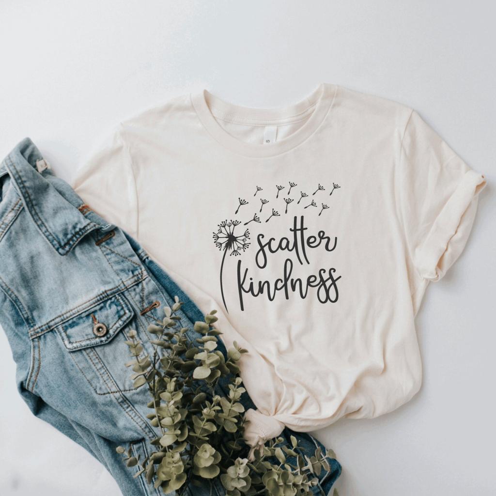 Scatter Kindness Graphic Tee, Short Sleeve, Unisex, T-Shirt, Be Kind