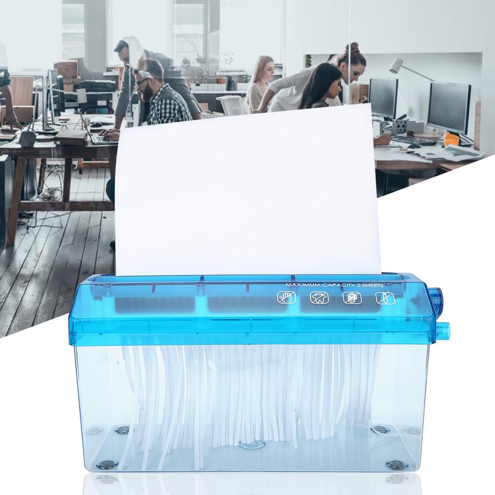 Ручной шредер МИНИ Настольный ручной канцелярский принадлежности Защита конфиденциальной машины