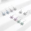 Fashionable New Style Earrings Diamond-mounted Rear Hanging Women's Snowflake Earrings Hexagonal Christmas Gift