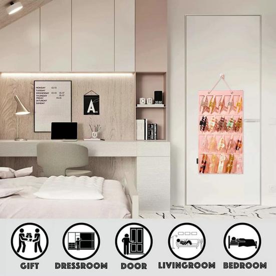 Практичный большой вместительный дисплей, фетровый большой органайзер для заколок для волос, хранение ювелирных изделий, принадлежности для спальни, большой органайзер для заколок для волос