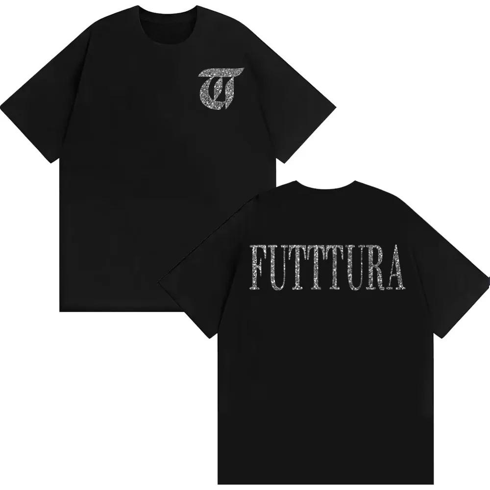 Singer Tini Stoessel Futtura Album Logo Tshirt Unisexs Women Clothing Harajuku Aesthetic Tshirts Casual High Quality Cozy T Shirt