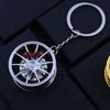 Zinc Zinc Zinc Alloy Wheel Hub Key Chain Rotatable Car Accessories Keychain  Girls Boys