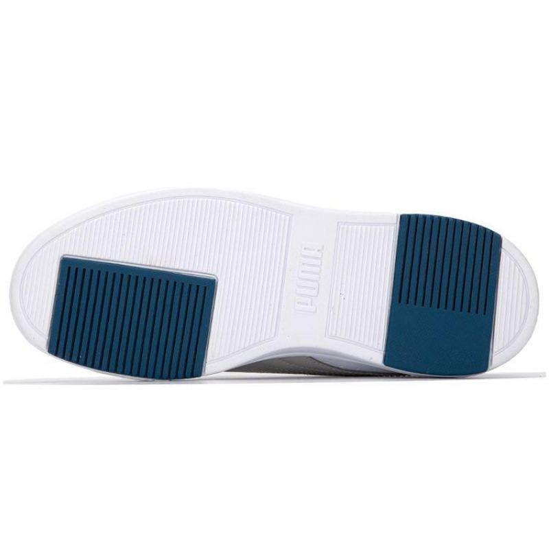 PUMA Serve Pro Lite Unisex Leather Comfort Lightweight Wear-resistant Low Top Skate Shoes White Grey Blue 374902-15
