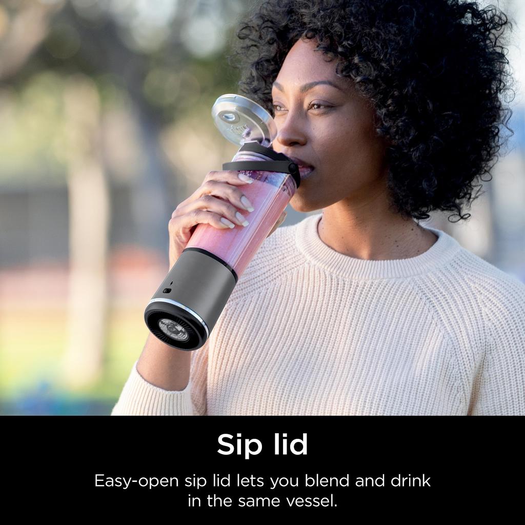 Портативный блендер Ninja Blast, беспроводной, емкостью 18 унций, персональный блендер для коктейлей и смузи, не содержит бисфенол А, герметичная крышка и носик, можно мыть в посудомоечной машине