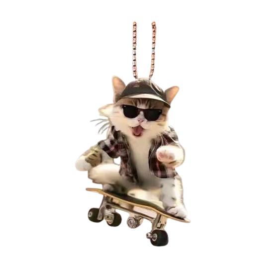 Подвеска для автомобиля Легкая Портативная Дизайн кошки собаки Подвеска для подвешивания 2D Акриловый Шарм Брелок Ключи