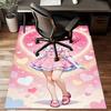 Pink Heart Puella Magi  Floor Mat for Living Room, Game Rooms, Office, Bedroom, Office Floor Mat Playful Design, Christmas fan gifts