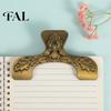 Book Page Holder for Reading Vintage Metal Holder, with Floral Pattern Design, Hands Free Rustic Desk Decor Readers Clip, Durable Zinc Alloy Spreader,