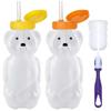 Детские поильники Honey Bear с гибкими трубочками, объемом 8 унций (237 мл), изготовлены из пищевого пластика и не содержат бисфенола-А.
