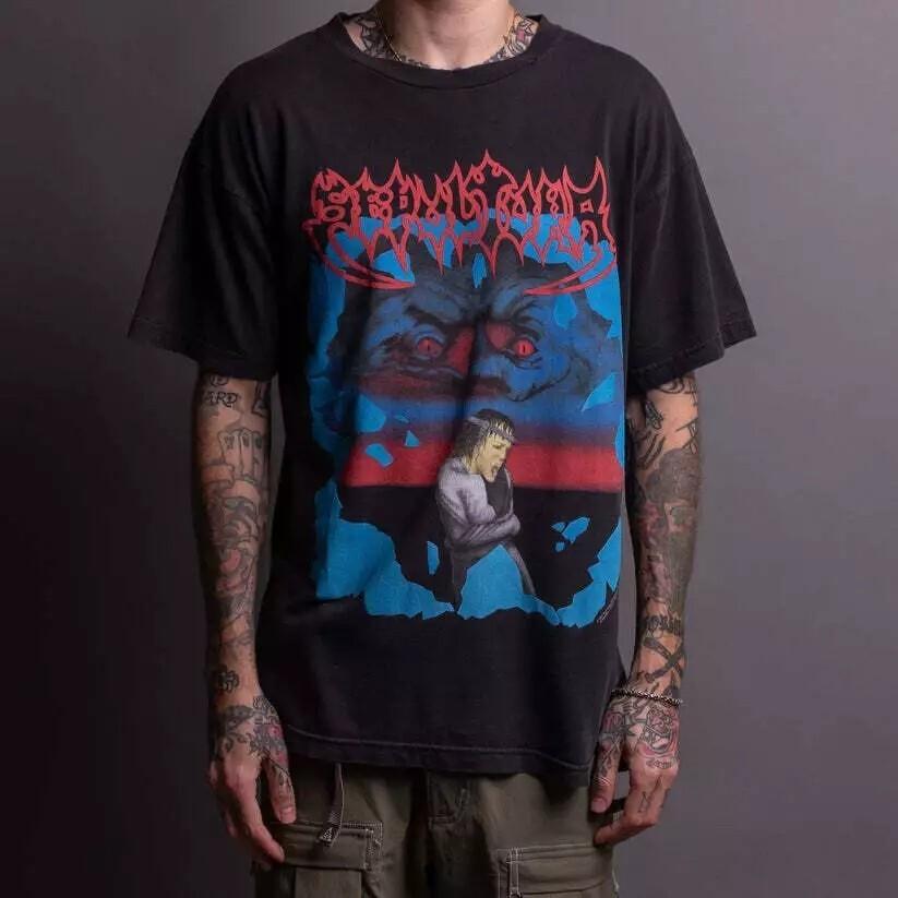 1997 Sepultura Schizophrenia Футболка Редкий Дизайн Черная Мужская Женская S-5XL Унисекс Футболка