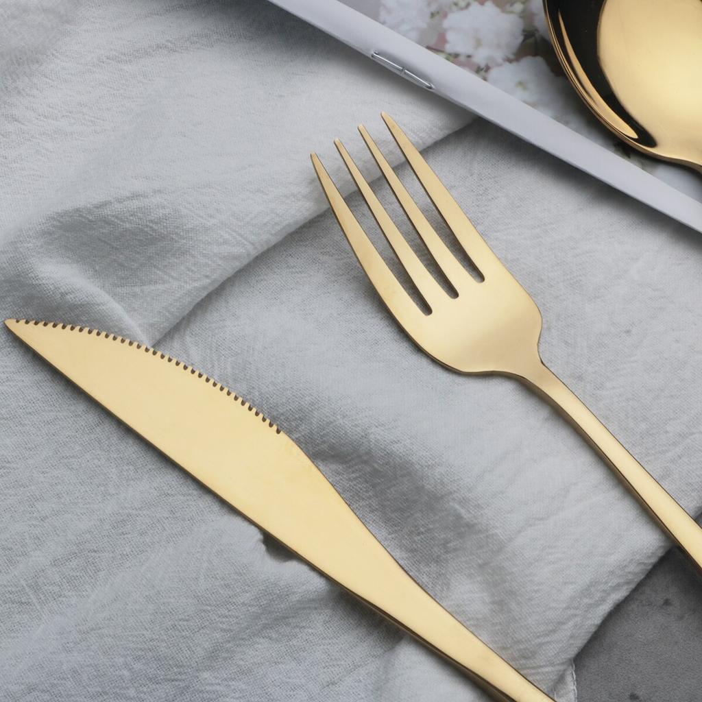 5/10/20 Pcs Colorful Dinnerware Cutlery Set 304 Stainless Steel Flatware Set Mirror Knife Fork Spoon Tableware Set Kitchen Silverware