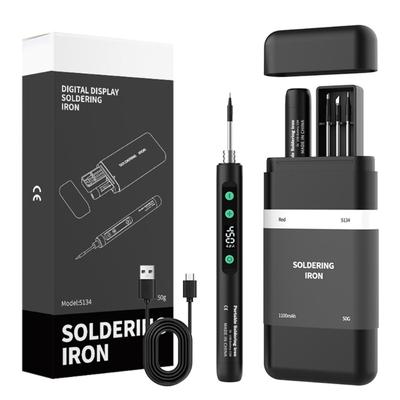 USB-паяльник Набор Портативный паяльник для зарядки Инструмент для ремонта с чехлом для переноски Регулируемая температура 230-450℃