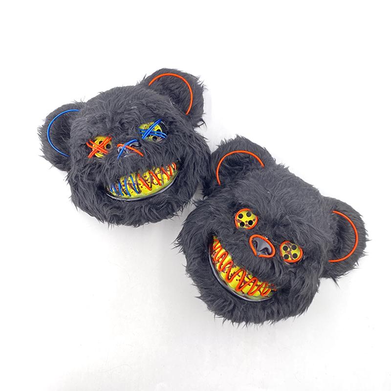 Bloody Bear Luminous LED Face Mask Glowing Masque for Party Decoration Festival Cosplay Costume Accessories Hot Selling Mask