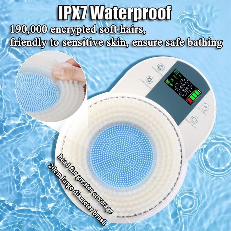 Щетка для ванны 360° Вращение Щетинки Режимы Настенное крепление IPX5 Для