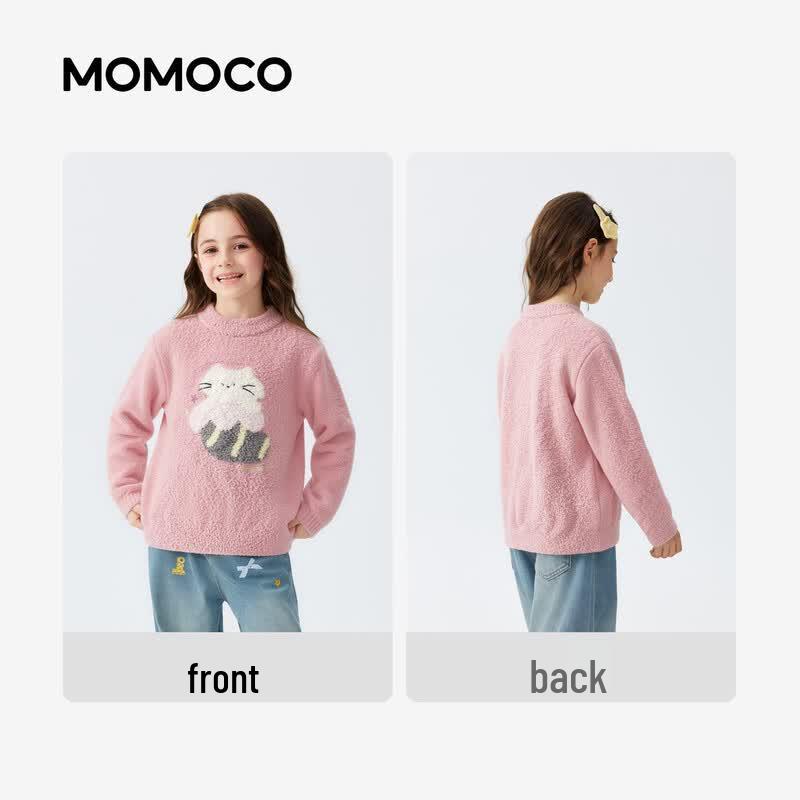 Повседневный вязаный свитер для девочек MOMOCO