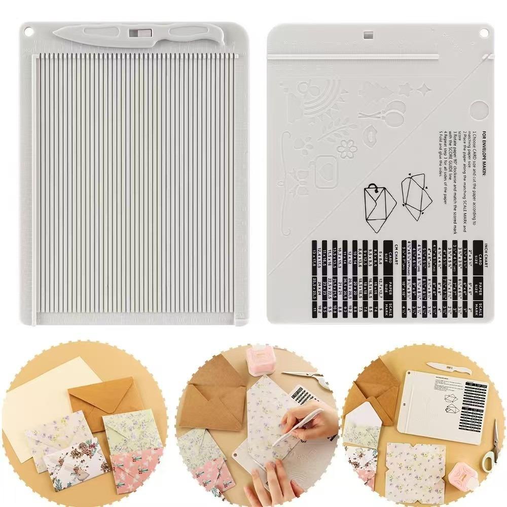 with Paper Cutter Envelope Maker Board Rectangular Origami Tool Paper Trimmer Scoring Board School
