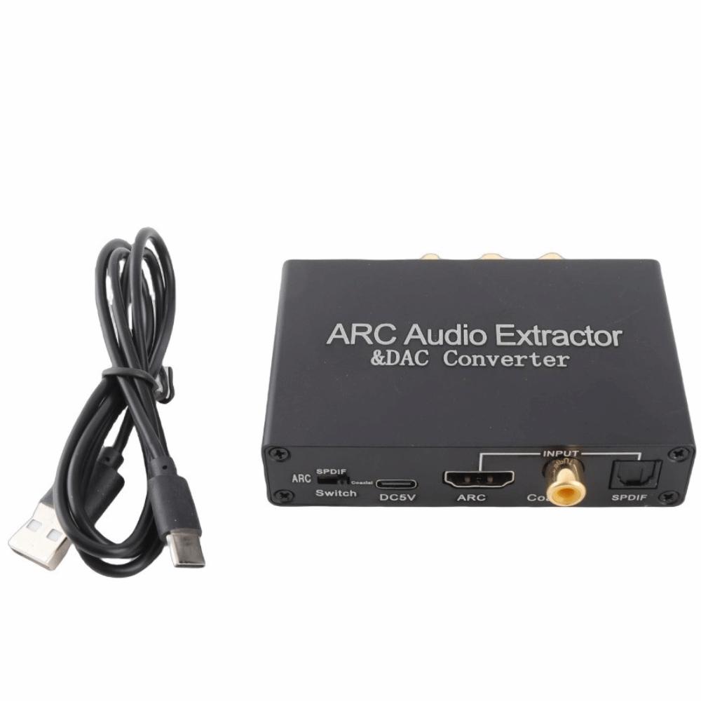 Supports Optical/Coaxial/for RCA Stereo/3.5mm Output HD Output ARC Sound Extractor for TV