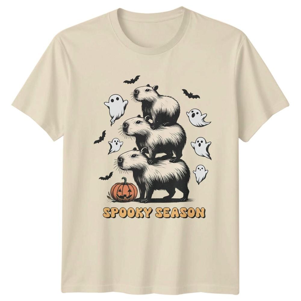Spooky Season TShirt Spooky Capybara Halloween Gift For Him And Her