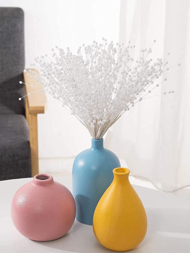 100 шт. жемчужные цветочные стебли, нитки жемчуга, палочки 4 мм, свадебный жемчуг, свадебный букет, украшения для вечеринки, цветочные нити из бусин для декора стола для свадебной вечеринки