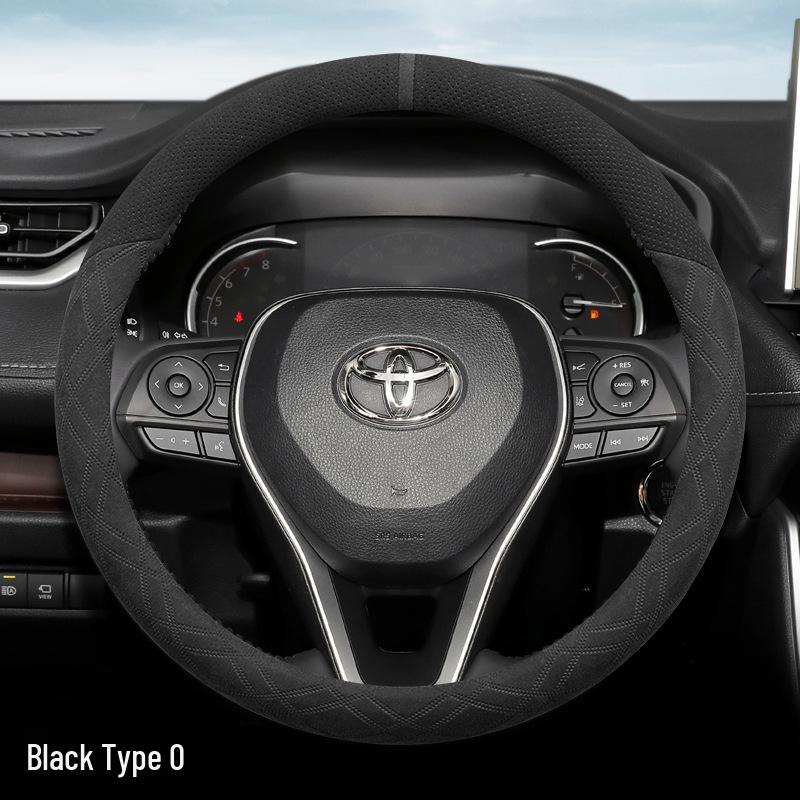 Чехол на руль из замши для Toyota Prado, Camry (6-е и 7-е поколения), Reiz, Land Cruiser и Land Cruiser Prado
