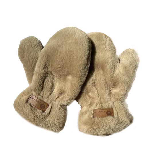 1 пара зимних варежек из искусственного меха, мягкие пушистые флисовые плюшевые женские перчатки без пальцев, уличные ветрозащитные теплые толстые термоперчатки для холодной погоды