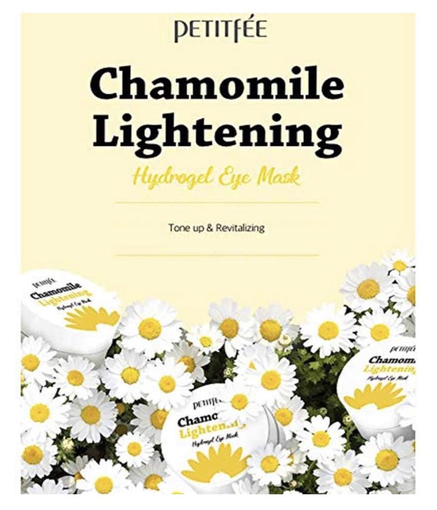 [PETITFEE] Гидрогелевые осветляющие патчи для глаз с экстрактом ромашки, 60шт