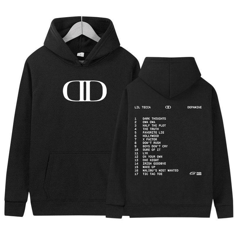 Lil Tecca DOPAMINE Tour 2025 Album Merch Hoody Mens Clothing Fashion Oversized Sweatshirt Y2K Hip Hop Gothic Long Sleeve Hoodies