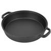 25CM Thickened Pancake Pan Cast Iron Flat Bottom Pan 2 Handle Kitchen Frying Pan for Household