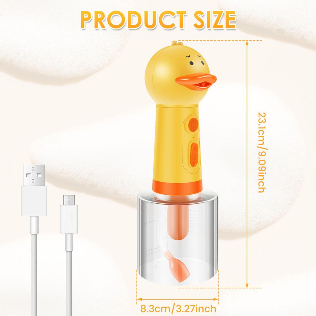 Dog Electric Shampoo Dispenser Duck Sprayer Foamer Pet Cleaning Bathing Cat Dog Shower Grooming Soap Dispenser