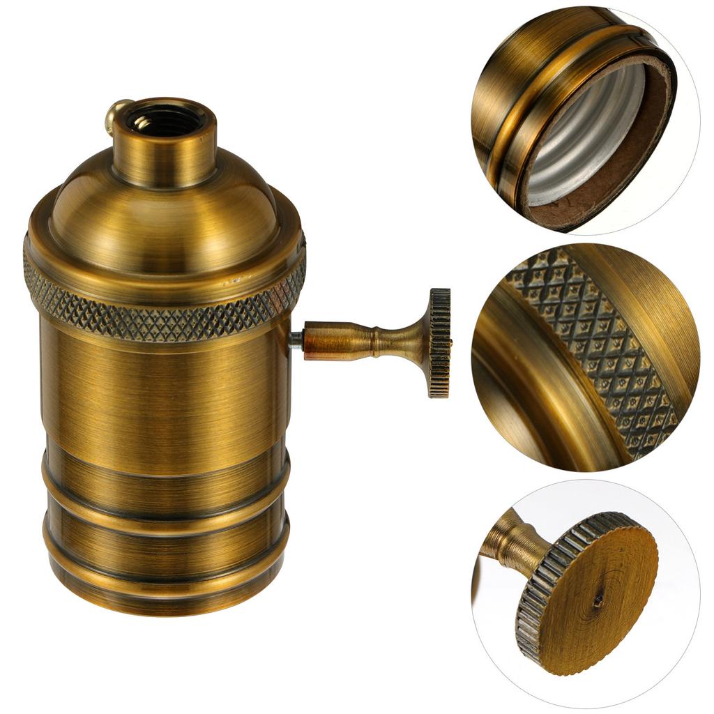 Retro E27 Vintage Lamp Socket Aluminum Die Cast Light Holder for Exposed Bulb Pendant DIY Lighting Stairway Basement Bathroom