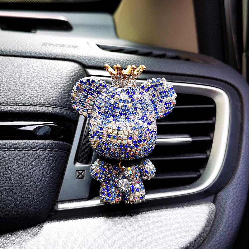 Car Air Freshener Bear Auto Rearview Mirror Pendant Cute Bear Air Vent Perfume Parfum Flavoring for Auto Interior Accessories