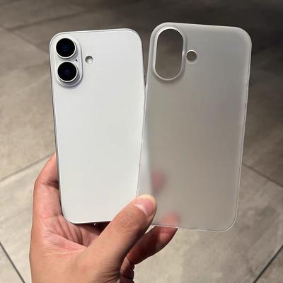 Ультратонкий матовый чехол для телефона для iPhone 17 Air 16 15 14 Plus 13 12 Pro Max, полупрозрачный, жесткий, матовый, из ПК, противоударный бампер
