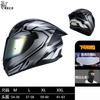 Full Face Motorcycle Helmet With Dual Visor 3C Certified ABS Safety Men Women All Season Riding