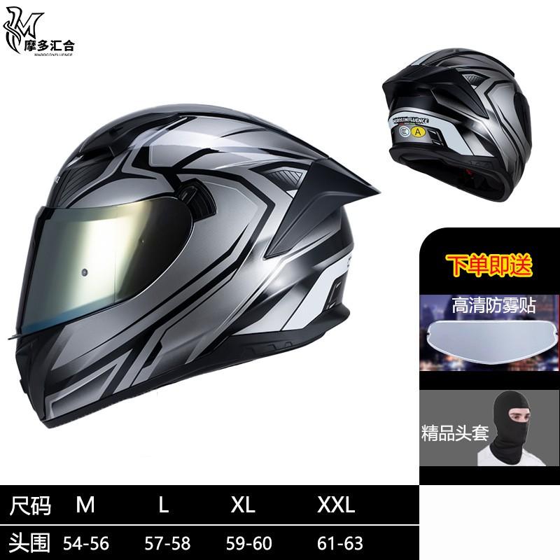 Full Face Motorcycle Helmet With Dual Visor 3C Certified ABS Safety Men Women All Season Riding