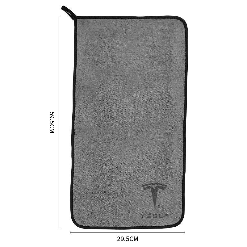 CQEPN1 For Tesla Model 3 Mode S X Model Y Emblem Car Logo Badge Microfiber Wash Towel Cotton Soft Cleaning Rag Drying Cloth Accessories