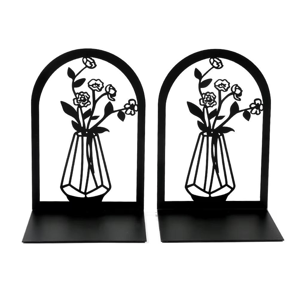 2 шт. Нескользящие офисные принадлежности Полая подставка для книг 2025 Металлические книжные упоры