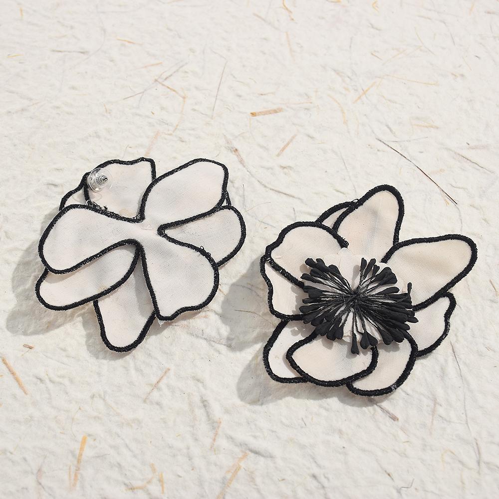 Преувеличенные большие цветочные милые серьги для женщин, эффектные серьги, романтические ювелирные аксессуары