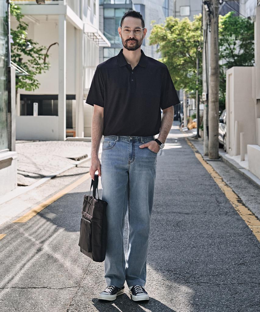 STCO Diems Coolite 100% Polyester Collared T-Shirt_Black (Classic Fit)_Dtsxb07Csb