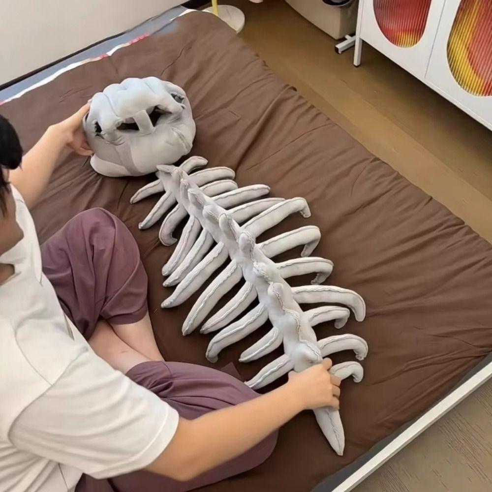 Funny Dinosaur Skeleton Plush Toys Soft Dinosaur Skeleton Costume Set Dress Up Photo Props