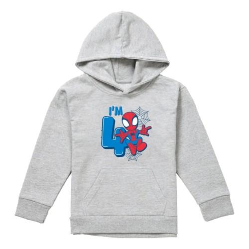 Spider-Man Childrens/Kids Heather Pull Over 4th Birthday Hoodie