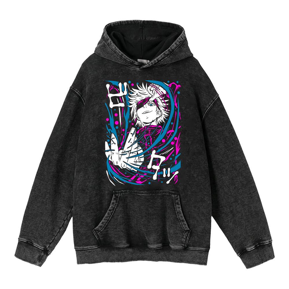 Осенне-зимнее выстиранное ретро худи Riman ретро свитер