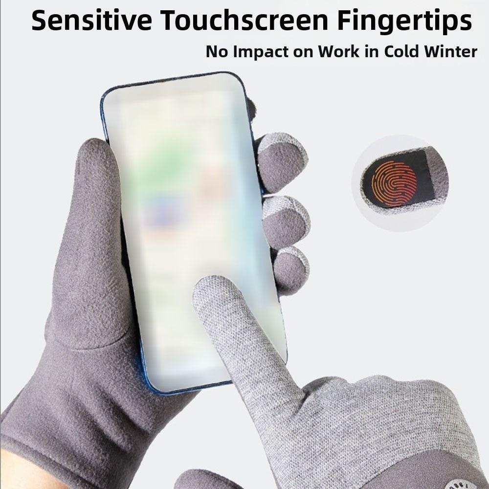 Утепленные сенсорные перчатки, теплые велосипедные варежки, модные бархатные перчатки, для улицы