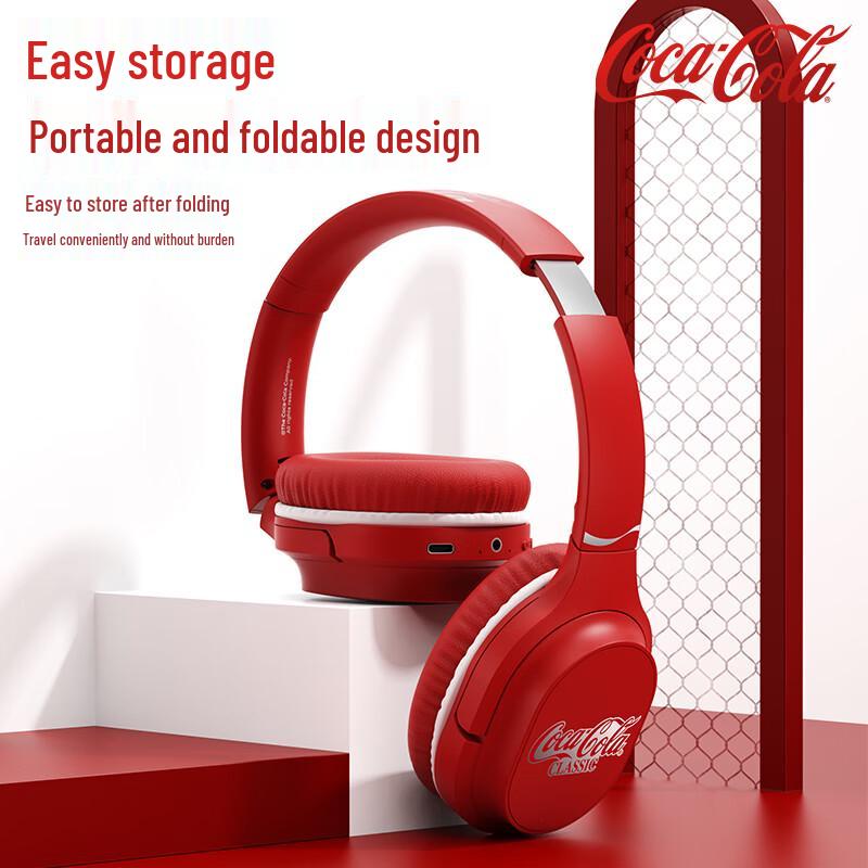 Беспроводные Bluetooth-наушники Coca-Cola T18 с оголовьем