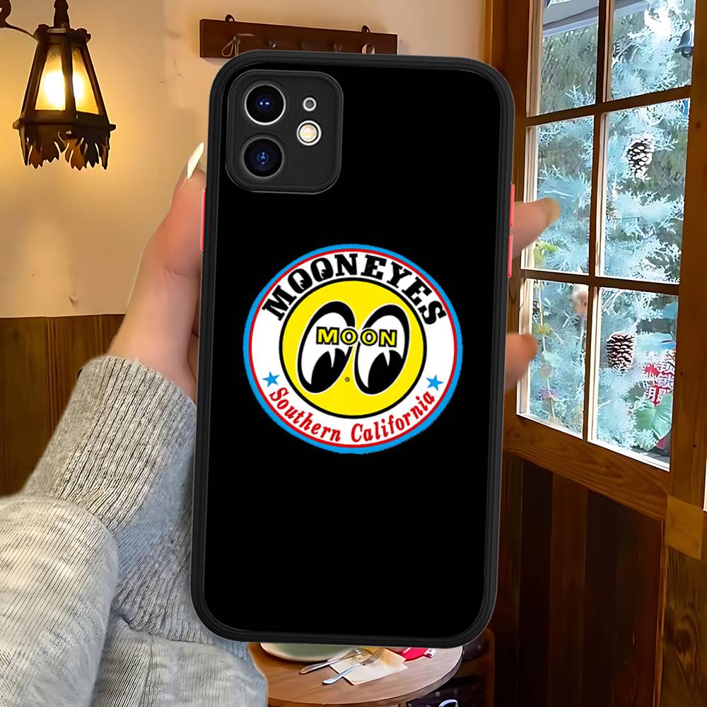 M-Moon-eyes Luxury Matte Protective Case For IPhone 16 15 14 13 12 11 Pro Max X XS MAX Protection Case