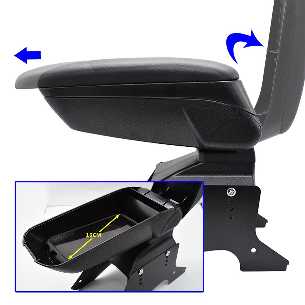 Universal Sliding Armrest Content Box Central Console Black New Container Front Armrest Box
