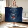 Bath Rugby Print Flannel Blanket High Quality Warm Comfortable Cover for All Seasons Perfect for Gifts Home Decor