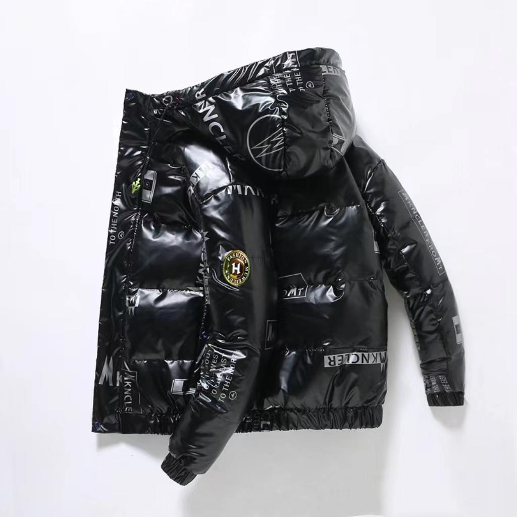 Зимнее белое пуховое пальто на утином пуху для мужчин и женщин, новое короткое пальто с капюшоном для пар, мужское яркое ветрозащитное пальто в корейской версии, тренд