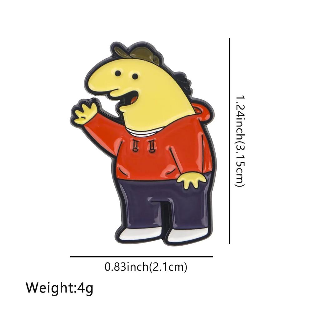 Enamel Pins Smiling Friends Character Brooch Pines Lapel Pins Badge Clothing Accessories Diy Fashion Jewelry Friends Funny Gifts
