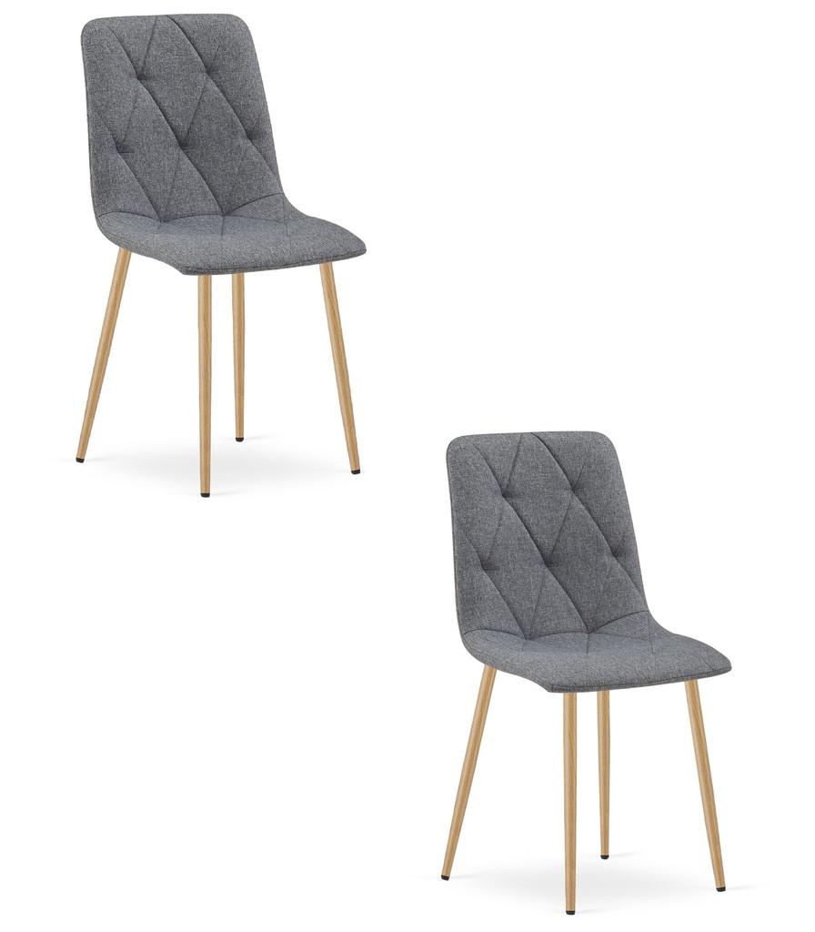 LIBRA chair - dark gray fabric / wood color legs x 2