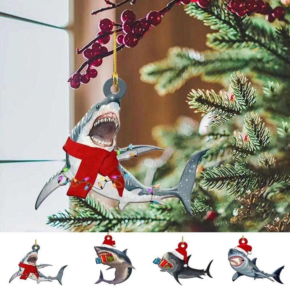 Marine Animal Shark Christmas Ornaments Hangings Christmas Tree Decoration  Kids Gift